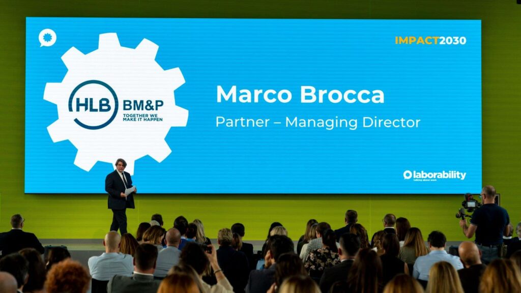 Marco Brocca di HLB BM&P sul palco di IMPACT2030